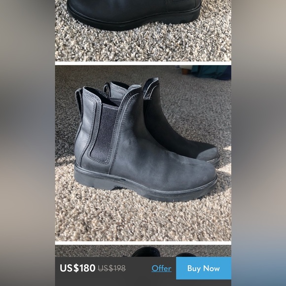 ROOTS JUNCTION CHELSEA LEATHER BOOTS WOMENS Sz 7 BLACK COLOR - Picture 16 of 17